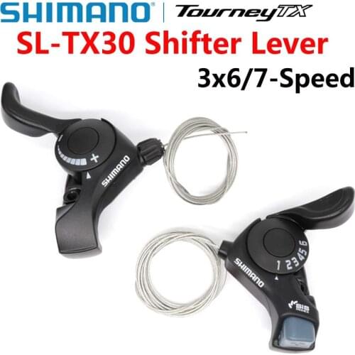 Shimano Tourney SL TX30 Bicycle Shift Lever 6s 7s 18s 21s Speed SL-TX30 Shifters Inner Gear Cable Included