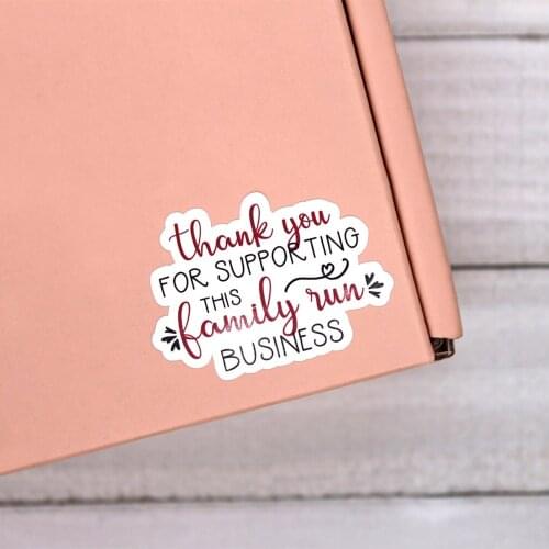 Family Run Business Sticker, Thank You Stickers Business,Personalize Social Media Stickers, Business Sticker, Order Package Labe