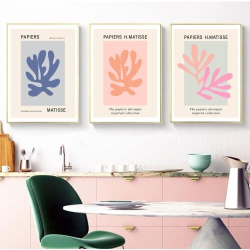 Nordic Papiers Matisse Poster Leaf Canvas Painting Abstract Art Print Decorative Wall Picture For Living Room Home Décor