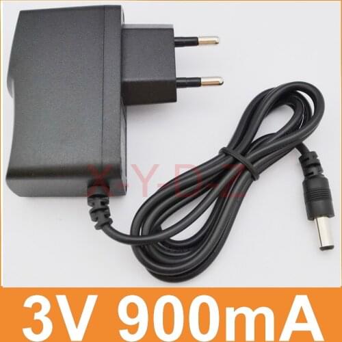 1PCS 3V 900mA High quality AC 100V-240V Converter Switching power adapter DC 3V 0.9A 900mA Supply EU Plug DC 5.5mm x 2.1mm