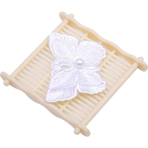 1 yards Beading Lace Embroidery Butterfly Ribbon for Diy Hair Accessories Clothing Headdress Decoration