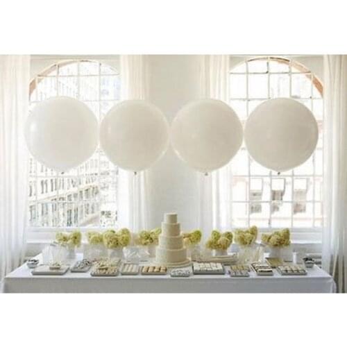10PC Beautiful 36-inch White HUGE Latex Balloons romantic Wedding birthday party decorations Balloon Supplies