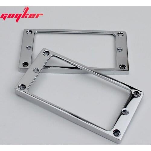 2 PCS Pickup Mounting Rings for Humbucker Pickups Cover Frame Flat Top Set Replacement Electric Guitar or Bass Silver