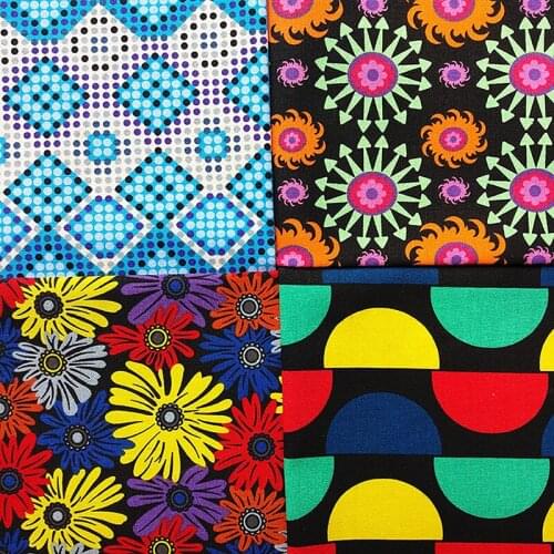 45x148cm Floral Pattern Cotton Fabric Supplies For Sewing Crafts Clothes Pillow Accessories DIY Tablecloth Background Decoration