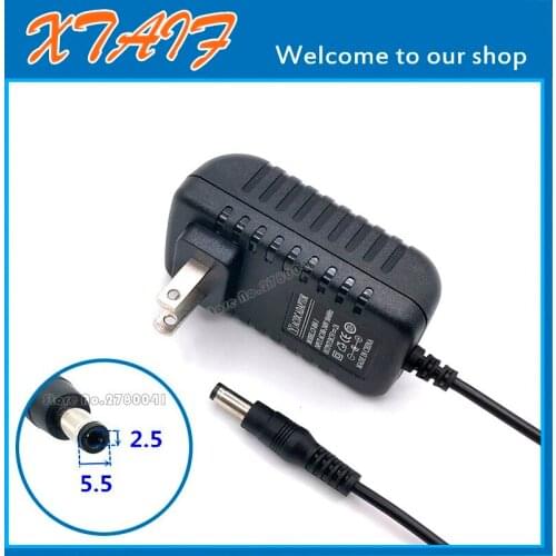AC 100V-240V Converter Adapter DC 5V 2A Power Supply Adapter US DC 5.5mm x 2.1mm 2000mA