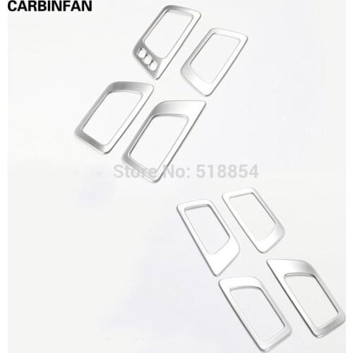 ACCESSORIES FIT FOR 2014 2015 TOYOTA HIGHLANDER KLUGER CHROME INSIDE DOOR BOWL COVER TRIM MOLDING INNER Stickers 4PCS/SET