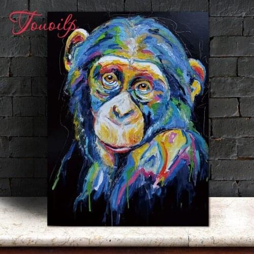 Touoilp "Gorilla"diamond embroidery puzzles 5d diamond painting sale for mosaic picture of rhinestones cross-stitch kit Pattern