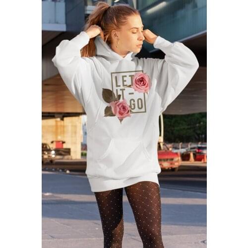 Angemiel Wear Let It Go White Dress Sweatshirt Tunik
