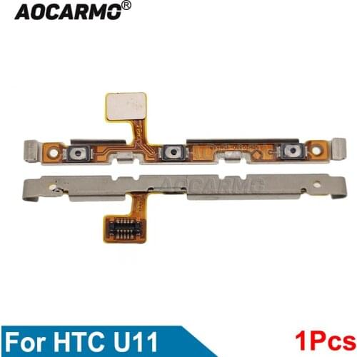 Aocarmo For HTC U11 Power On Off Volume Button Flex Cable Replacement Parts