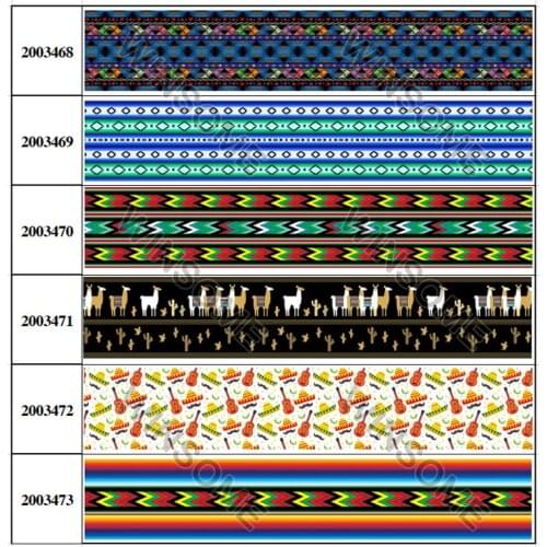 New Mexico Flower Printed Grosgrain/Satin Ribbon 5 Yards 22mm/25mm/38mm/50mm/75mm for DIY Headwear Gift Wrapping Materials