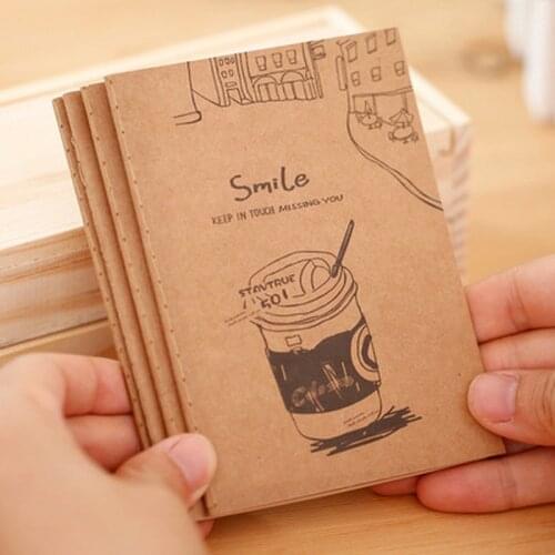 1pcsKraft Paper Notepad Novelty Stationery Notebook Student Cute Schedule Notebooks Children Cartoon Office and School Supplies