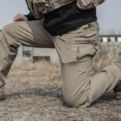 High Quality Khaki Casual Pants Men Military Tactical Joggers Water Proof Cargo Pants Multi-Pocket Fashions Black Army Trousers