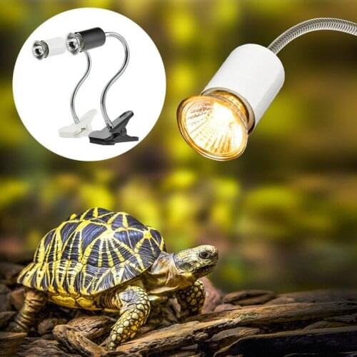 UVA/UVB Aquarium Heating Light Holder Clip-on Basking Lamp E27 Bulb Light Holder For Turtle Repitle Frog 2 Style Switch