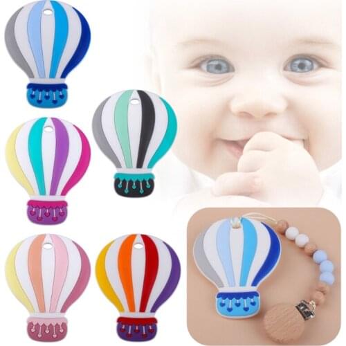 Baby Color Hot Air Teether Shower Gifts Infant Teeth Nursing Soother Silicone Beads Molar Toys