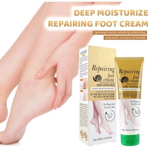 100ml Crack Heel Repair Cream Natural Shea Butter Snail Anti-Drying Crack Foot Cream Heel Cracked Repair Cream Hot Dropshipping