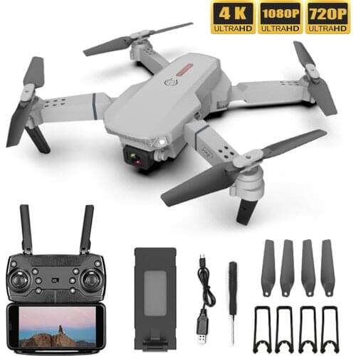 E88 WIFI FPV Drone With Wide Angle HD 720P/1080P/4K Camera Foldable Altitude Hold Durable RC Quadcopter Aircraft Selfie Drone