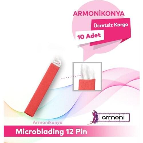 Microblading 12pin Red permanent makeup permanent eyebrow 222758133