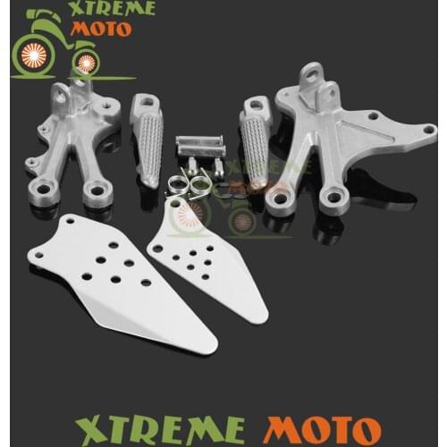 Motorcycle Motocross Front Rider Footrests Foot Peg Rests Pedal Tripod Brackets Mount For Kawasaki ZX10R 2004 2005