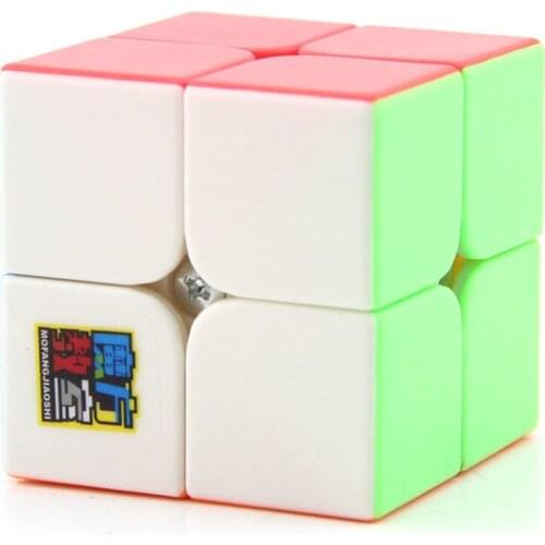 Moyu Magic cube MofangJiaoshi 2x2 Stickerless Cubing Classroom MF2S 2X2X2 ABS Ultra-Smooth 50mm Speed Twist Puzzle Cube Toy ABS