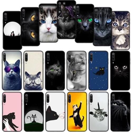 Eyes in Black Cat Owl Soft Cover Case for Xiaomi Mi Redmi Note 9 SE 9C 9S 9T Pro Max