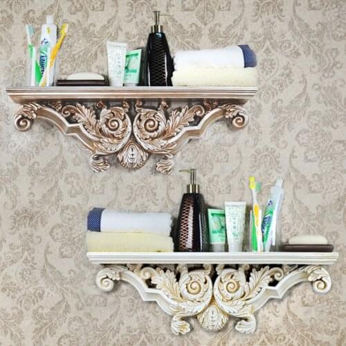 WALL DECORATIVE SHELF CRAFTS EUROPEAN WALL DECOR BATHROOM HOME DECORATION ACCESSORIES STORAGE SHELF ORGANIZER RESIN RACK HOLDER