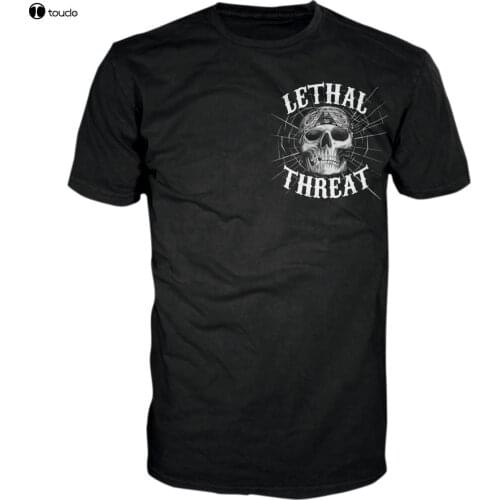 New Brand-Clothing T Shirts NEW LETHAL THREAT Hard Luck Biker T-Shirt Summer Fashion