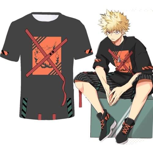 Newest My Hero Academia Casual Digital Print T-shirt Cool Anime Himiko Toga High Quality Short Sleeve for Man and Woman