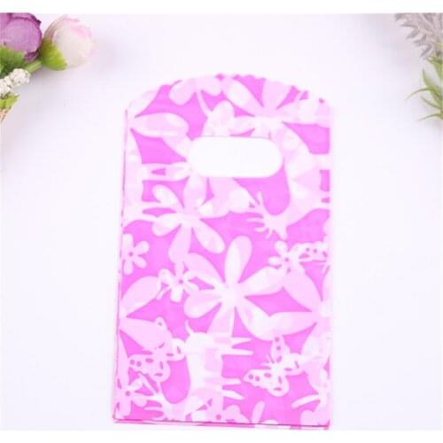 Wholesale 50pcs/lot 9*15cm Small Plastic Boutique Gift Bags Cajas de Regalo for Jewelry Accessories