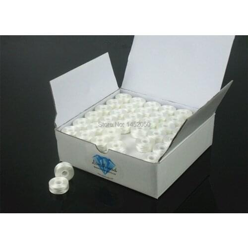 Pre-wound Bobbin Thread L Size Sideless 75D/2 Free Shipping