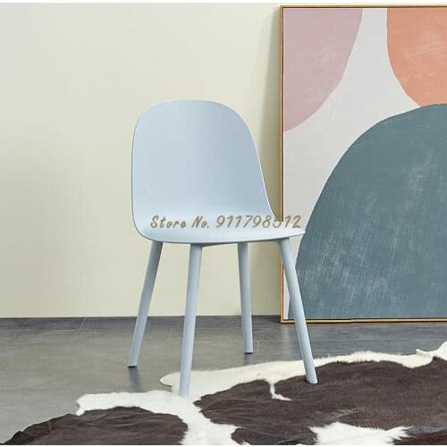 Nordic Light Luxury Backrest Dining Chair Home Simple Desk Chair Cushion Leisure Chair Plastic Conference Chair Computer Makeup
