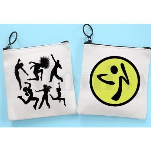 Zumba Dance Graphic Fitness Bag Coin Purse Storage Small Bag Card Bag Key Bag Coin Clutch Bag Zipper Key Bag