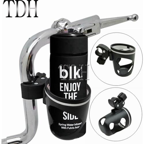 Universal Motorcycle Cup Holder Wheelchair Bike Drink Holder Water Coffee Bottle Clip Mount Stand Stroller Milk Can Cage Bracket