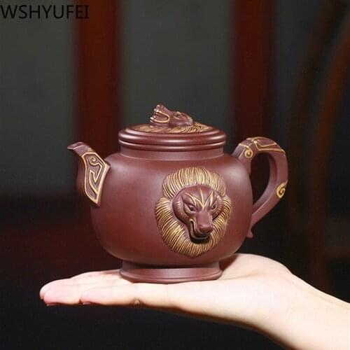 Yixing Upscale Tea pot Purple Clay filter Teapot Ore beauty kettle Master handmade Teaware Tea ceremony Large capacity 440ml