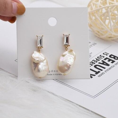 Baroque Pearl Earrings No Hole Ear Clips Asymmetric Pearl Clip Earring Without Piercing Minimalist Earrings Jewelry CE750