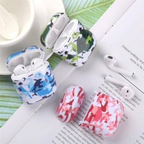 GTWIN Hard PC Earphone Case For Apple AirPods 1/2 Camouflage Wireless Protective Cover For AirPods 2 1 Earphone Accessories