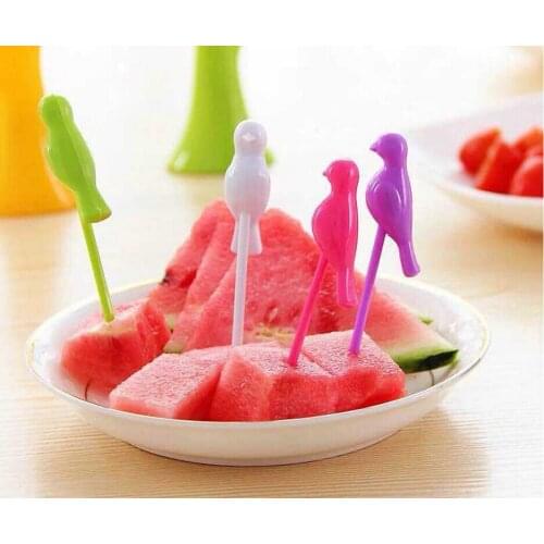 1 trees 6 forks bird tree Kitchen Accessories Cooking Fruit Vegetable Tools Creative Fruit Fork toothpick Gadgets Fashion Fork