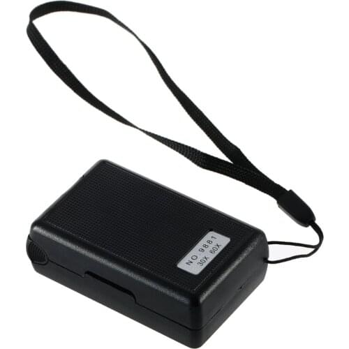 1pcs 30X 60X LED Mini Pocket Magnifying Lupa Hand Magnifier Portable Jeweler Microscope Currency UV Detector Len Newest