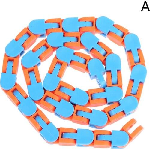 1pc Wacky Tracks Snap and Click Fidget Toys Kids Autism Snake Puzzles Classic Sensory Toy Random Color