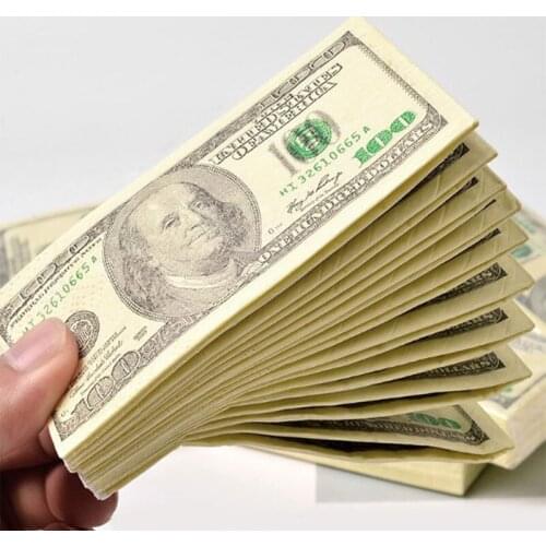 10 Pcs Creative 100 Dollars Money Napkins Paper Toilet Bath Party Supplies
