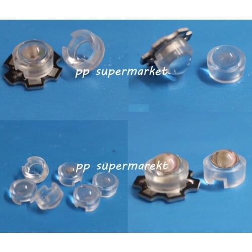 100pcs 13mm IR LED mini Lens 1W 3W 5W 15 30 45 60 90 100 Degree Needn't Holder for IR CCTV LED Convex Lenses