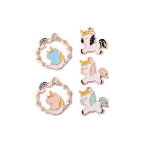 20-24MM 50Pcs Mix KC Gold Color Alloy Pendants Jewelry Charms