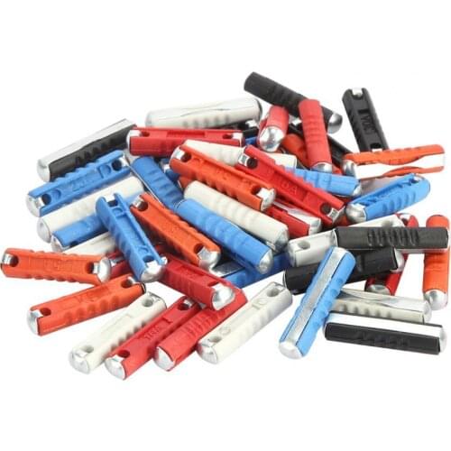50Pcs Mini Universal Multicolor Car Torpedo Safety Fuses Replacement for Auto
