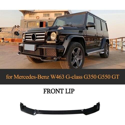 Car Front Bumper Lip Spoiler Diffuser For Mercedes-Benz W463 G350 G500 2016 2017 2018 Front Lip Spoiler PP Gloss Black