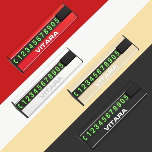 Car Styling Car Temporary Parking Card Metallic Luminous Parking Card Hidden for Suzuki vitara 2004-2020