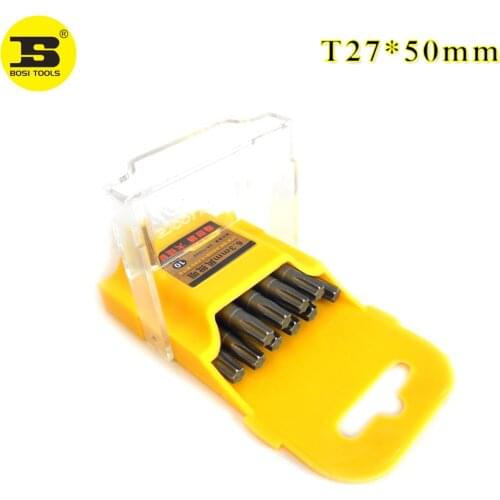 BOSI 10Pieces 1/4 Inch Hex Shank T27 Torx Security Head Screwdriver Drill Bits