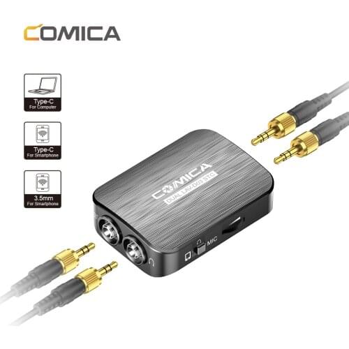 COMICA DUAL.LAV-D03 Dual-head Detachable&Multi-functional Lavalier Microphone