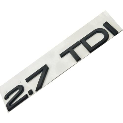 For Audi A4 S4 A5 S5 A6 C6 A7 A8 A6L 2.7TDI Matte black Emblem Car Styling Rear Trunk Letter Number Logo Sticker