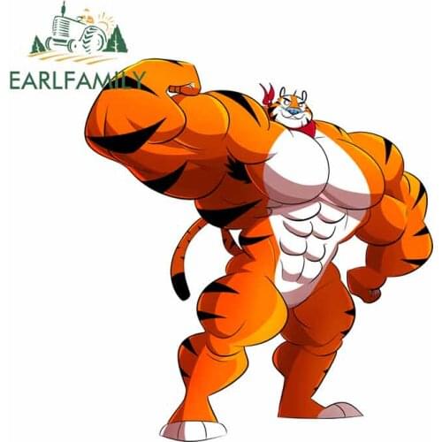 EARLFAMILY 13cm x 11.7cm For Cartoon Animals Car Accessories Stickers Surfboard Decal Decor DIY Windshield Laptop Sunscreen