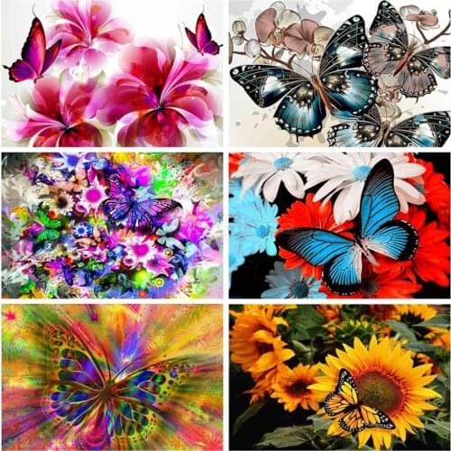 EverShine Diamond Painting Butterfly Diamond Embroidery Animals Cross Stitch Bead Picture Kits Handicraft Art Home Decoration