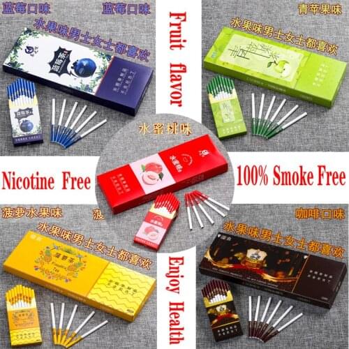 Hot Selling Tea Smoke Fruit Mixed Flavor Men and Women Health Cigarettes Do Not Contain Nicotine No Tobacco